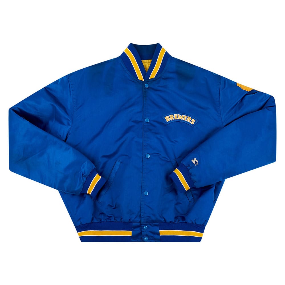 1990-93 Milwaukee Brewers Starter Satin Varsity Jacket L