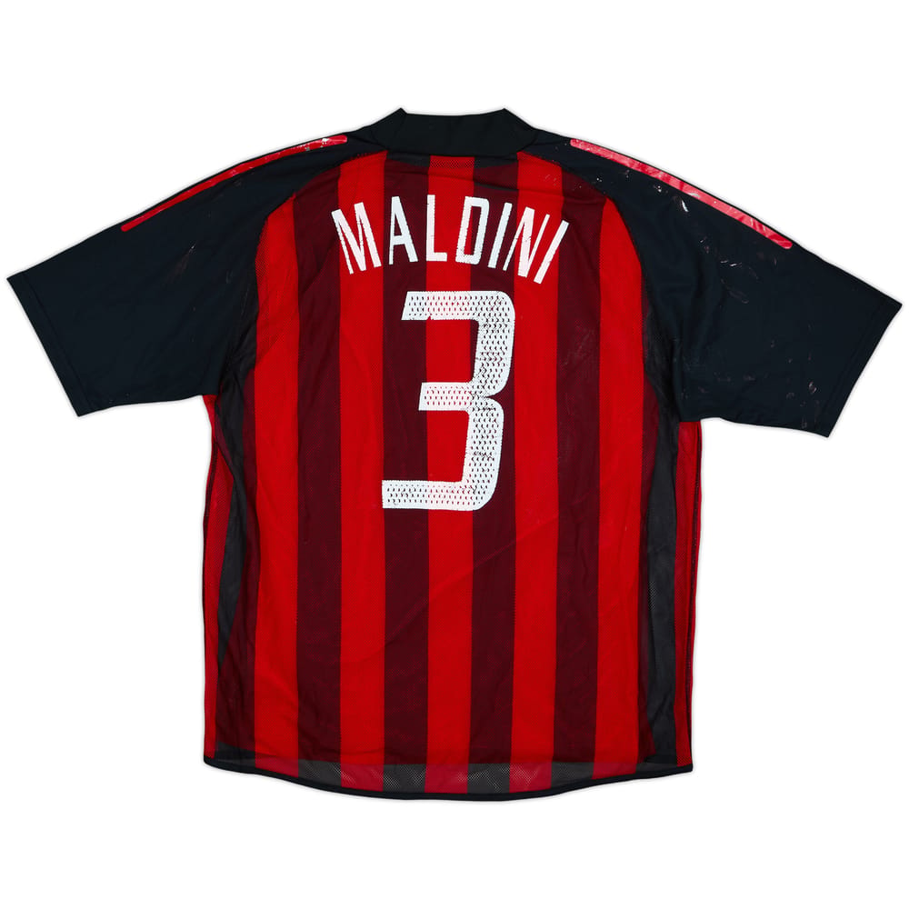 2002-03 AC Milan Player Issue Home Shirt Maldini #3 - 5/10 - (L)