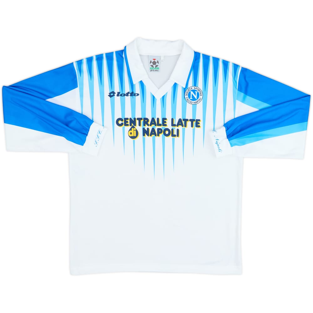 1996-97 Napoli Away L/S Shirt - 9/10 - (15-16 Years)