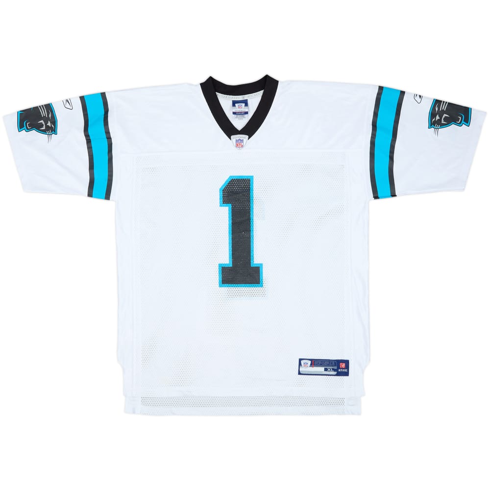 2011 Carolina Panthers Newton #1 Reebok On Field Away Jersey - 8/10 - (XL)