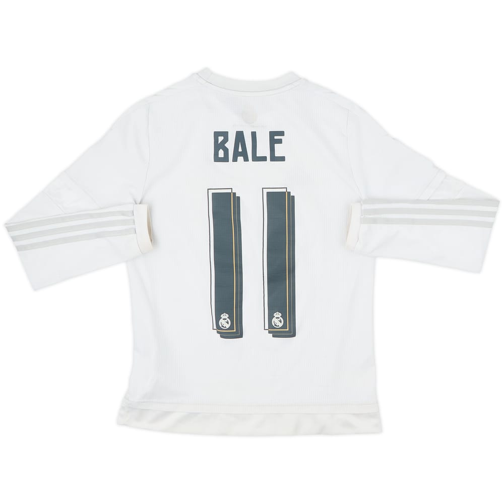2015-16 Real Madrid Home L/S Shirt Bale #11 - 6/10 - (13-14 Years)