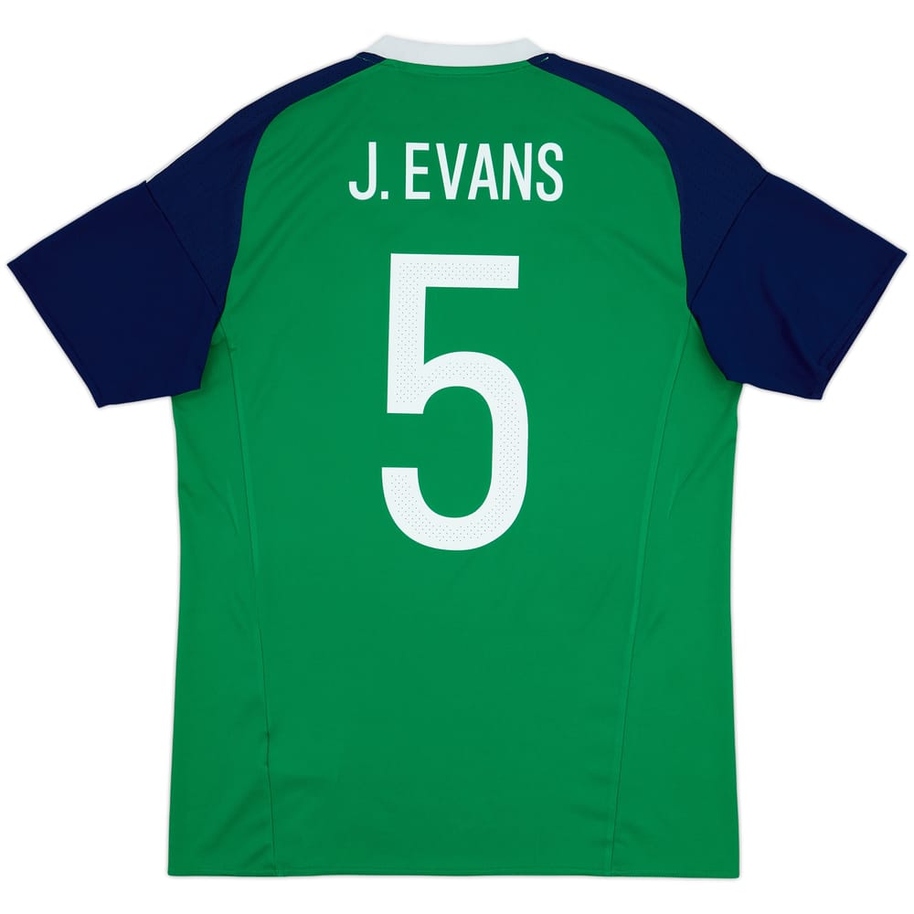 2016-17 Northern Ireland Home Shirt J.Evans #5 - 5/10 - (M)