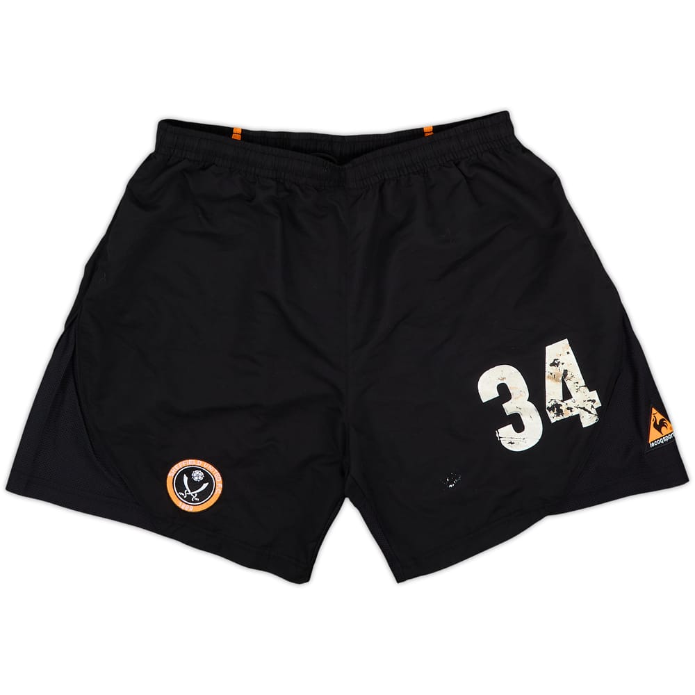2004-05 Sheffield United Player Issue Away Shorts #34 (Johnson) - 4/10 - (L)