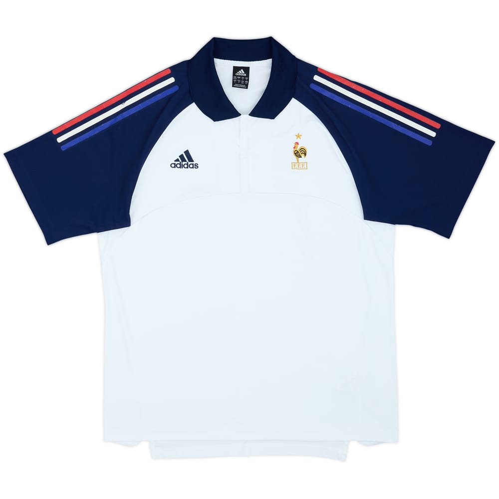 2002-03 France adidas 1/4 Zip Polo Shirt - 6/10 - (L/XL)