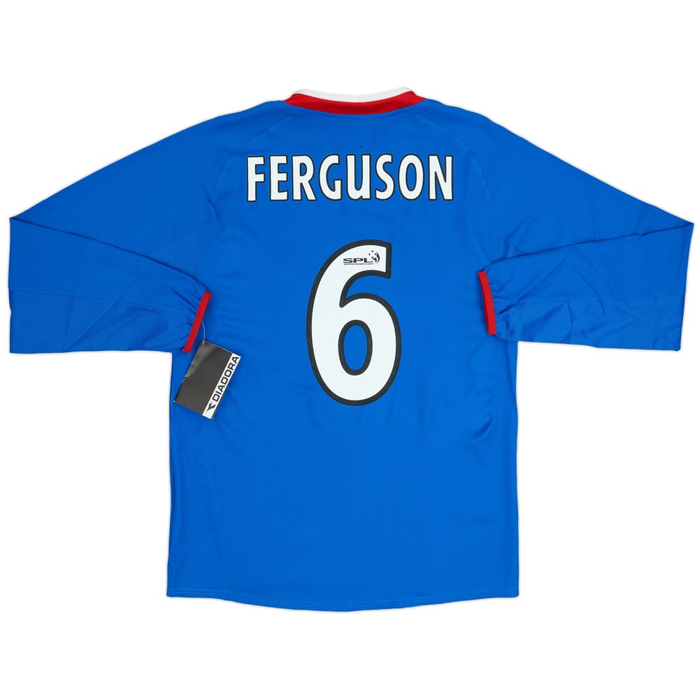 2003-05 Rangers Home L/S Shirt Ferguson #6 (S)