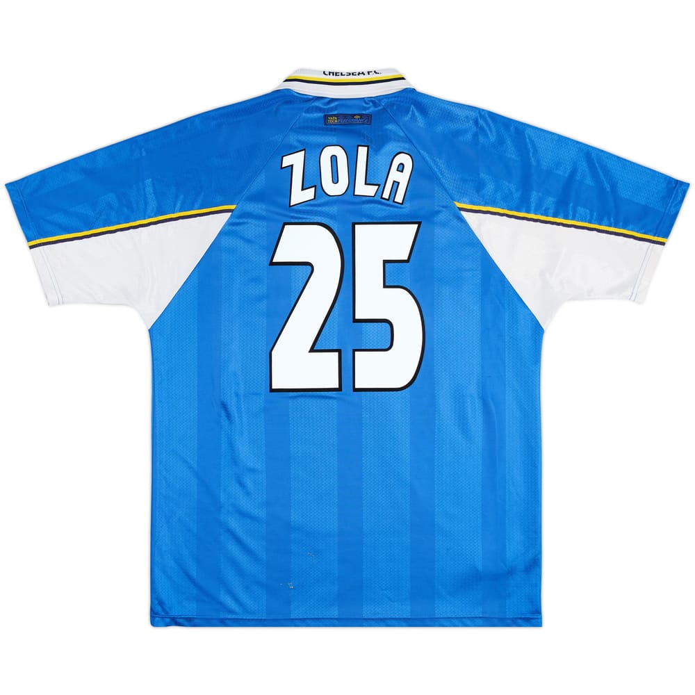 1997-99 Chelsea Home Shirt Zola #25 - 5/10 - (XL)