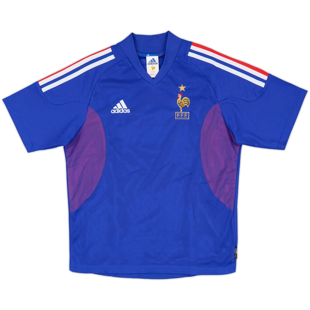 2002-04 France Home Shirt - 9/10 - (XL.Boys)
