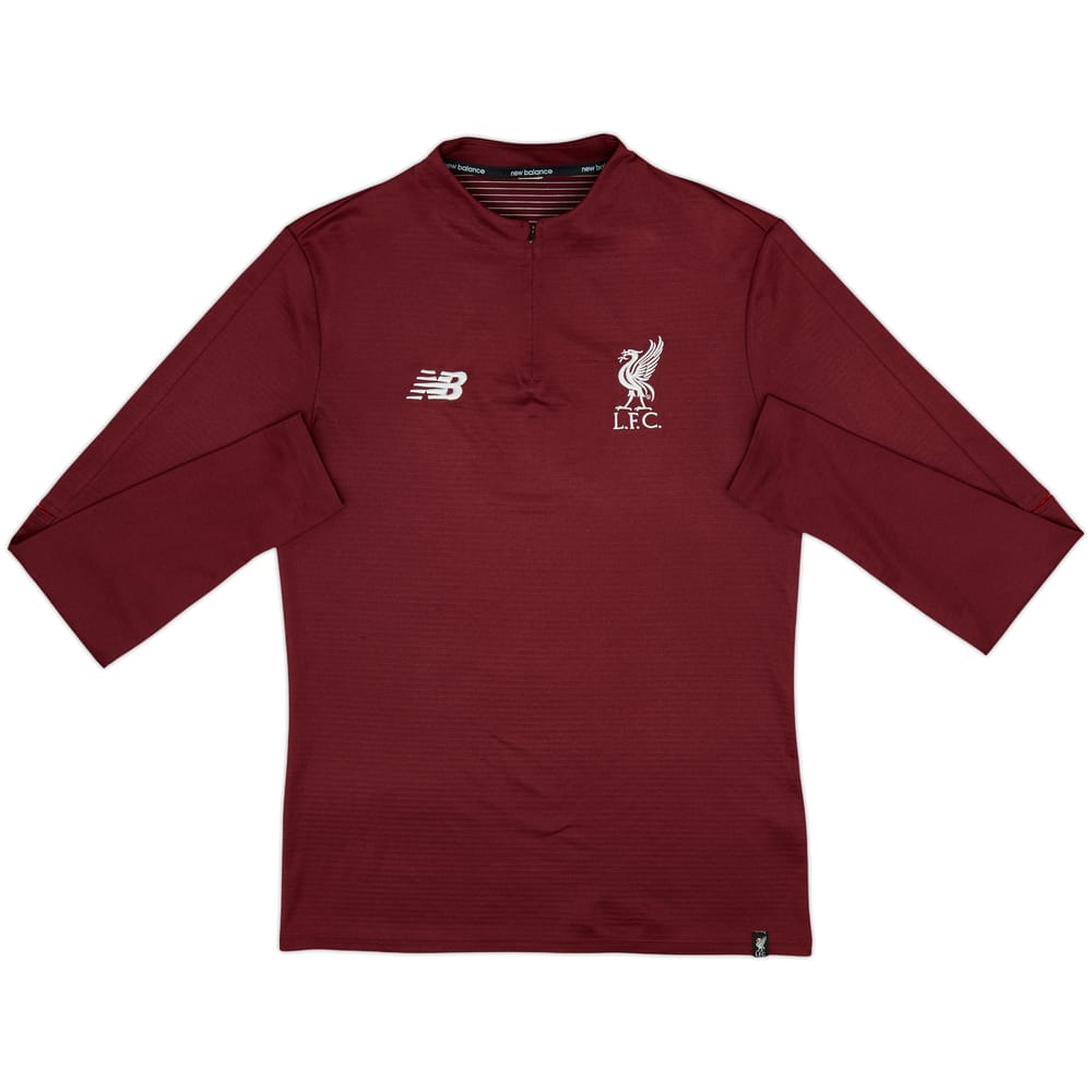 2017-18 Liverpool New Balance 1/4 Zip Drill Top - 8/10 - (M)
