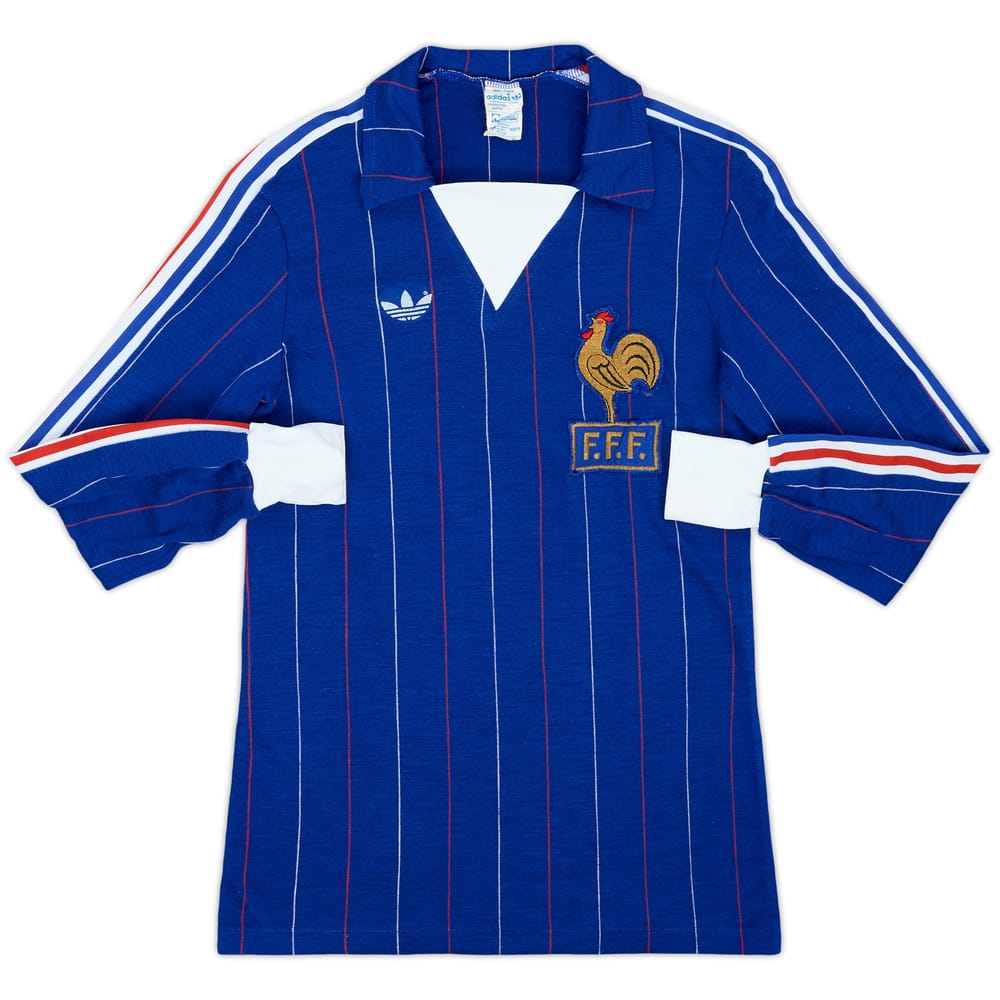 1980-82 France Home L/S Shirt - 8/10 - (13-14 Years)