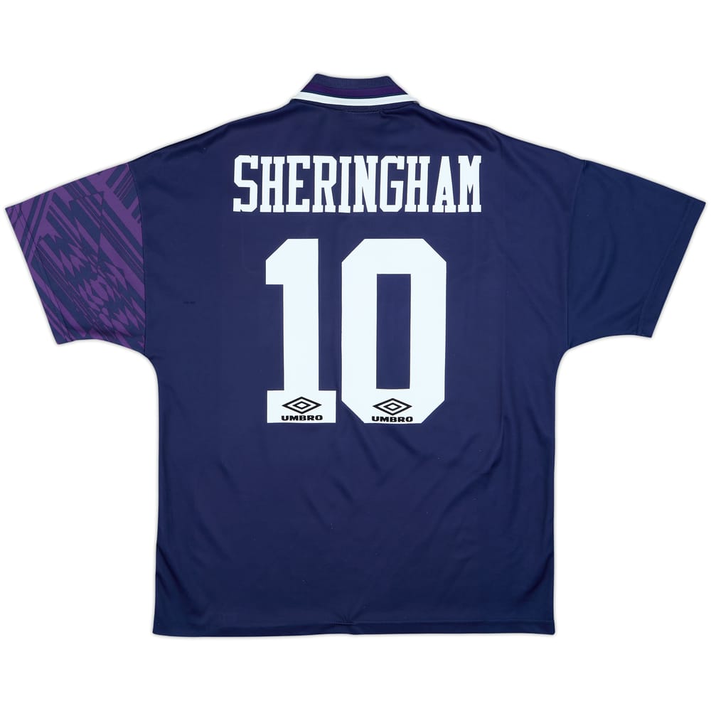 1994-95 Tottenham Away Shirt Sheringham #10 - 7/10 - (L)