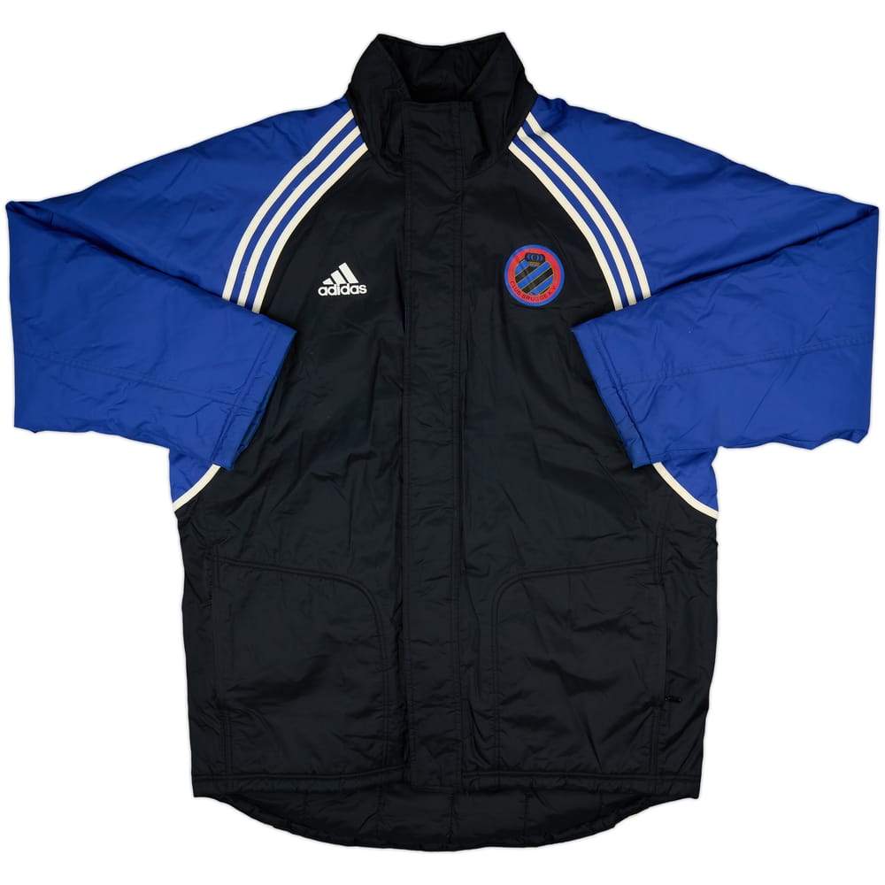 2001-02 Club Brugge adidas Padded Bench Coat - 7/10 - (XL/XXL)