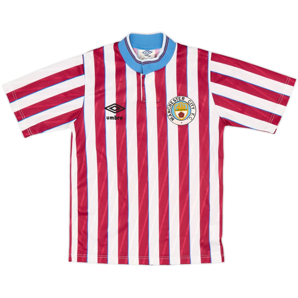 1988-90 Manchester City Away Shirt - 8/10 - (S.Boys)