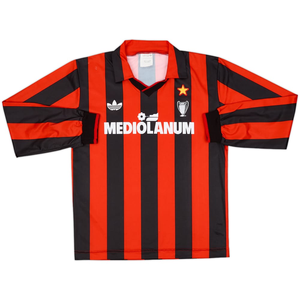 1990-91 AC Milan Home L/S Shirt - 8/10 - (S)