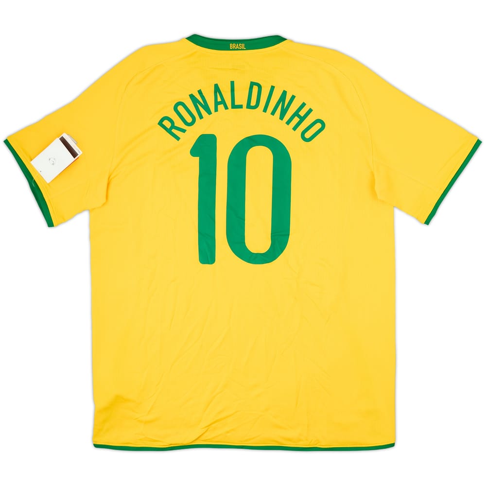 2008-10 Brazil Home Shirt Ronaldinho #10 (XL)