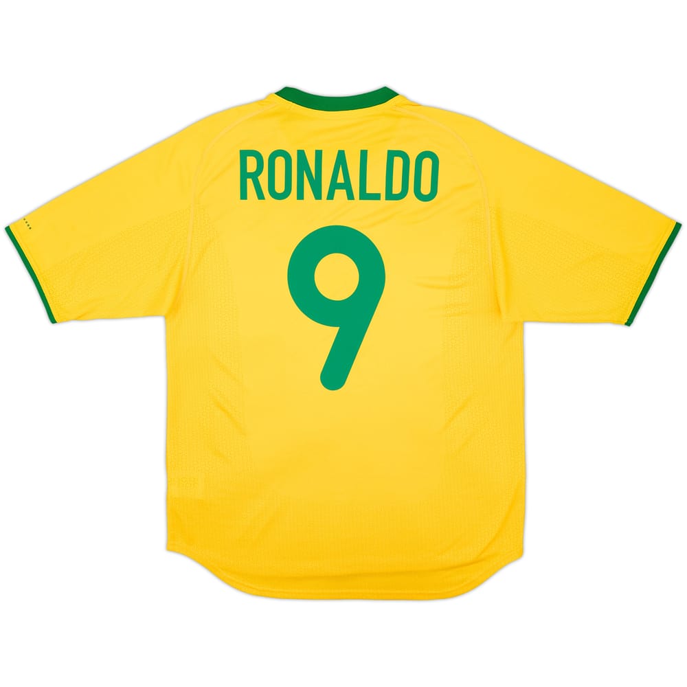 2000-02 Brazil Home Shirt Ronaldo #9 - 9/10 - (M)