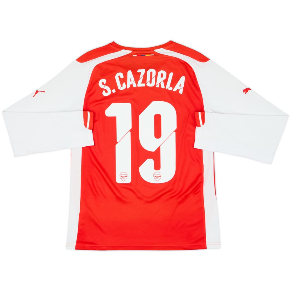 2014-15 Arsenal Home L/S Shirt S.Cazorla #19 - 8/10 - (S)
