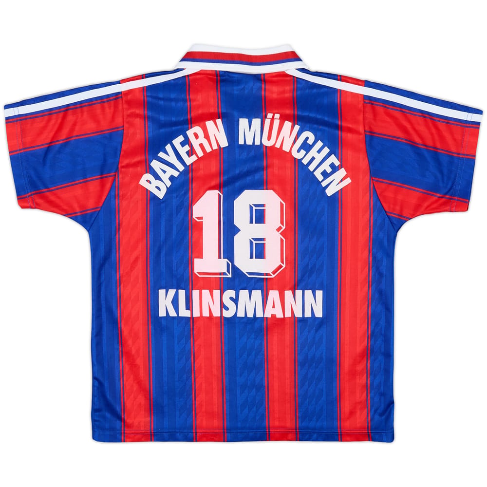 1995-97 Bayern Munich Home Shirt Klinsmann #18 - 8/10 - (M.Boys)