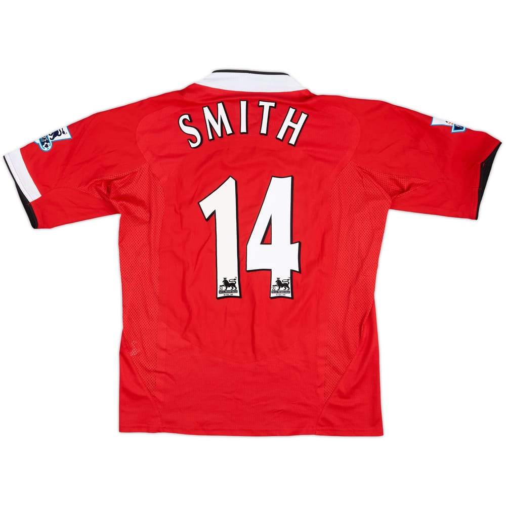 2004-06 Manchester United Match Issue Home Shirt Smith #14