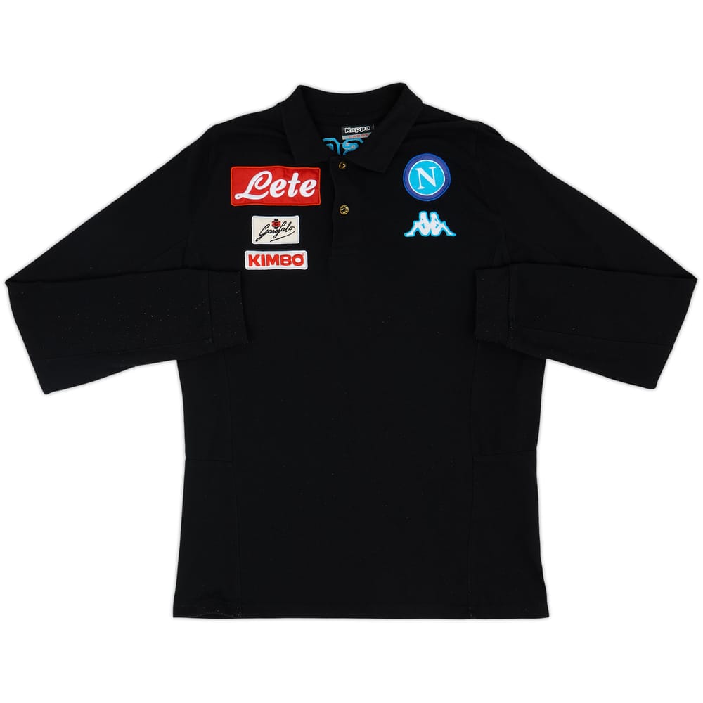 2015-16 Napoli Kappa Polo L/S Shirt - 7/10 - (L)