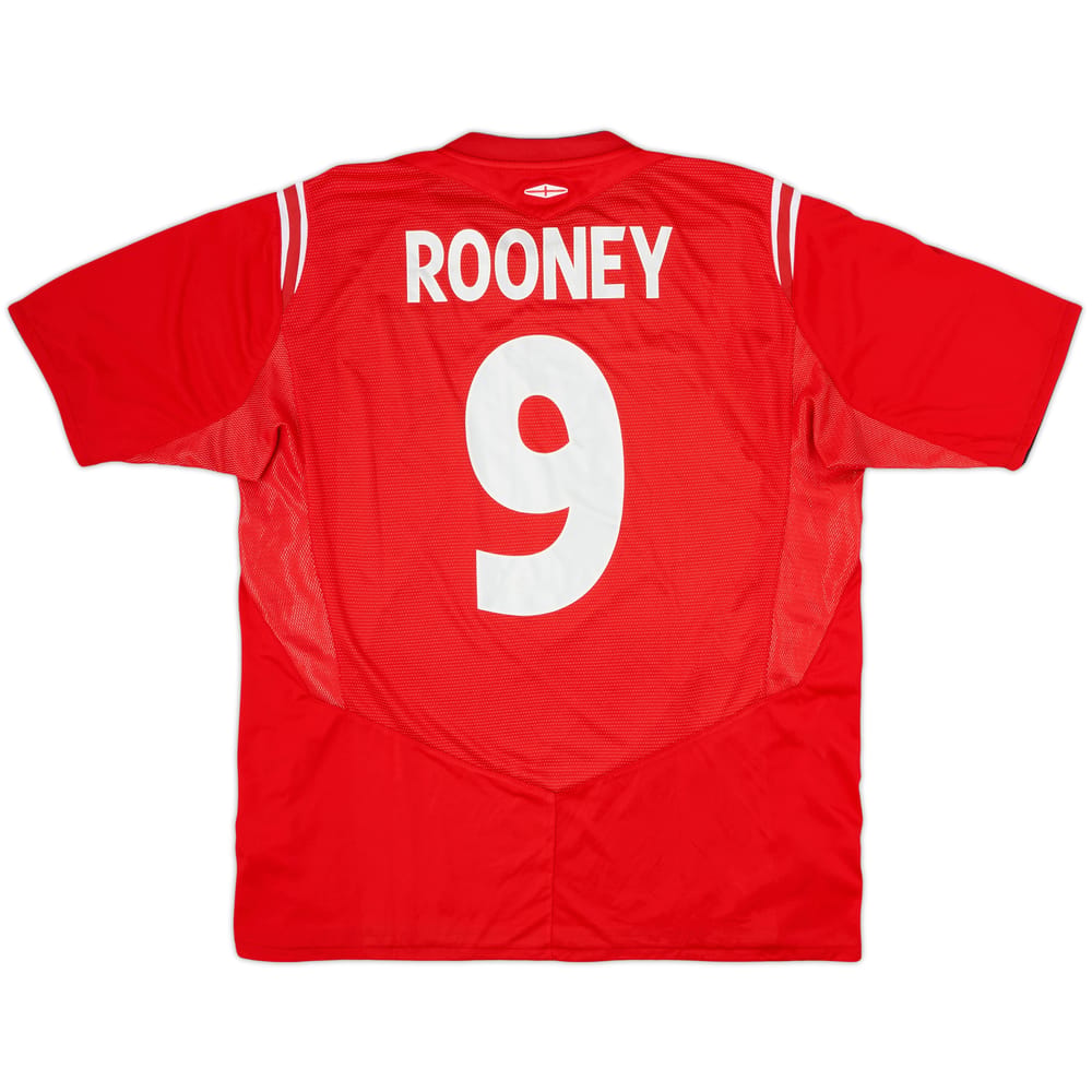 2004-06 England Away Shirt Rooney #9 - 8/10 - (XL)