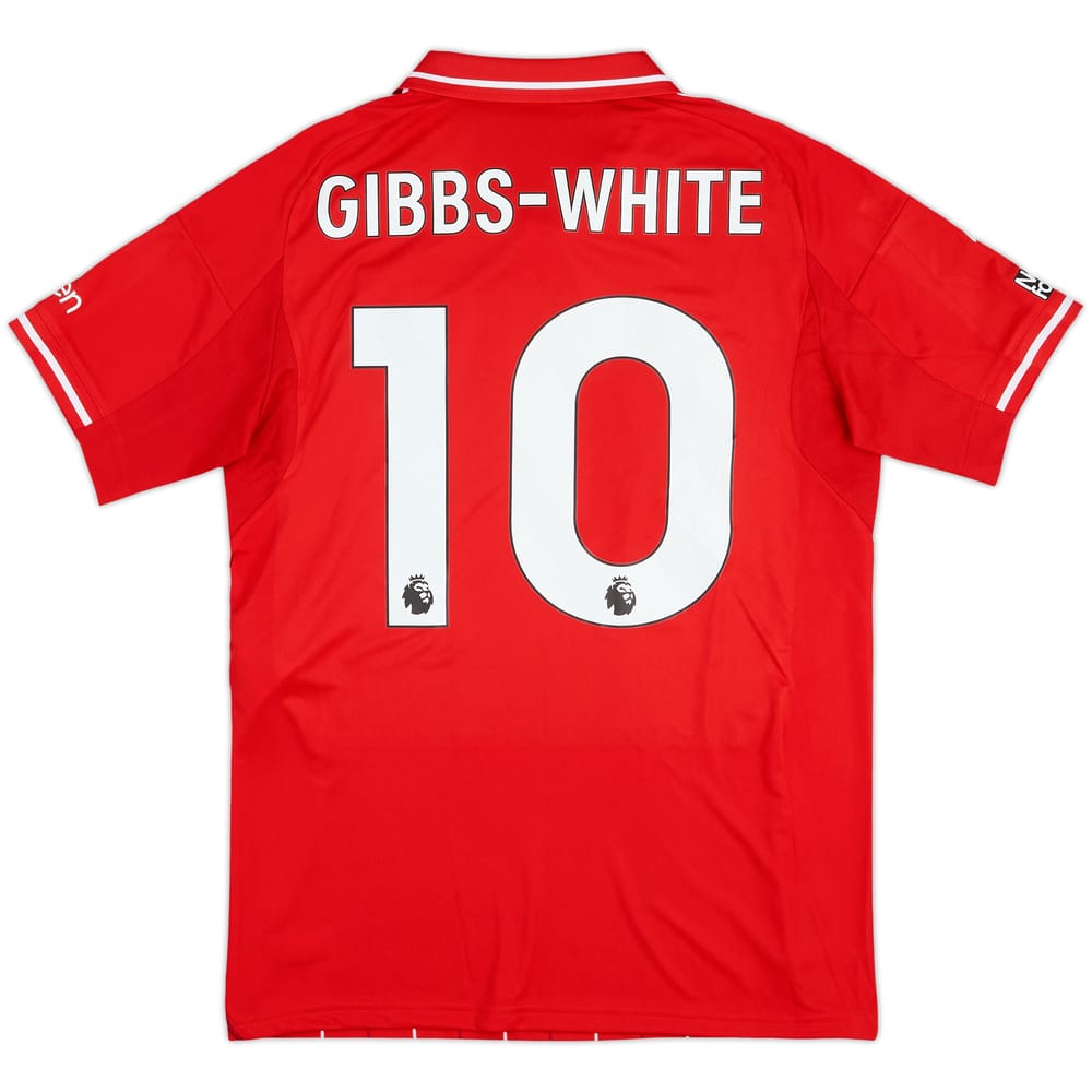 2025-26 Nottingham Forest Match Issue Home Shirt Gibbs-White #10