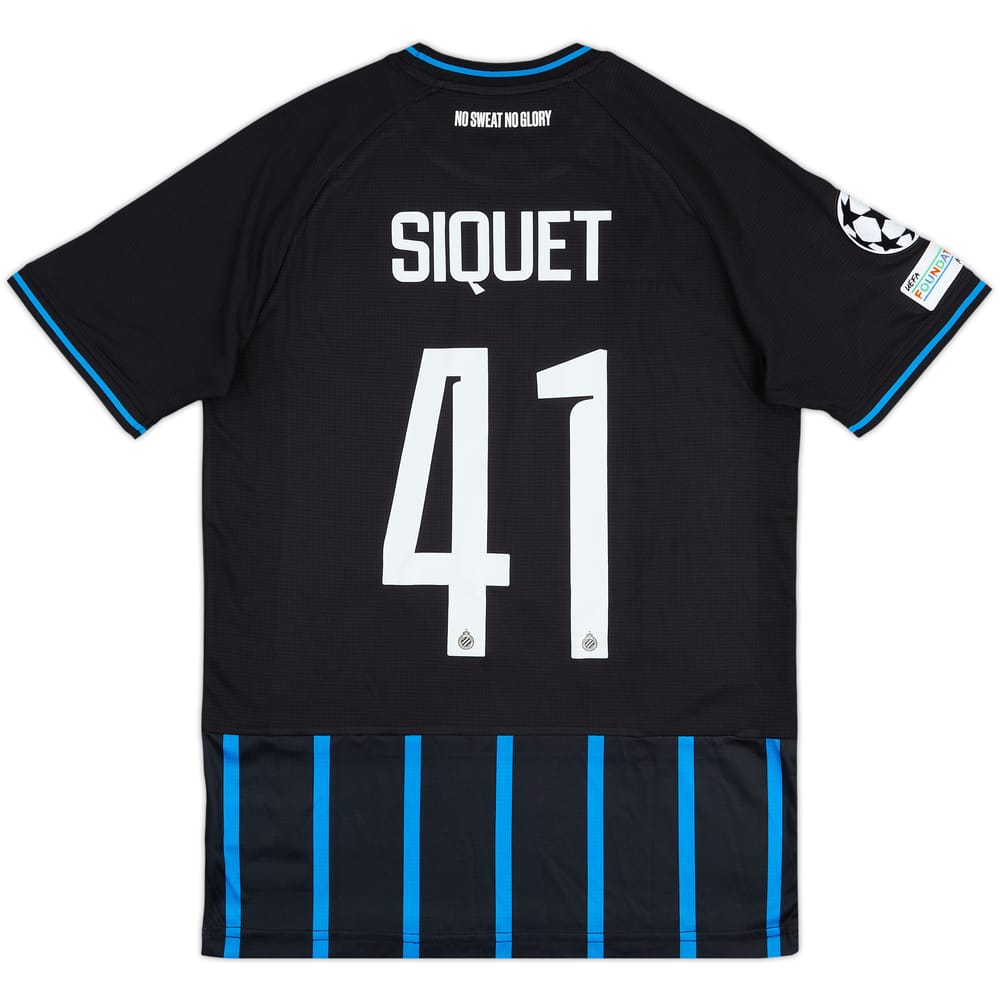 2025-25 Club Brugge Match Issue Champions League Home Shirt Siquet #41
