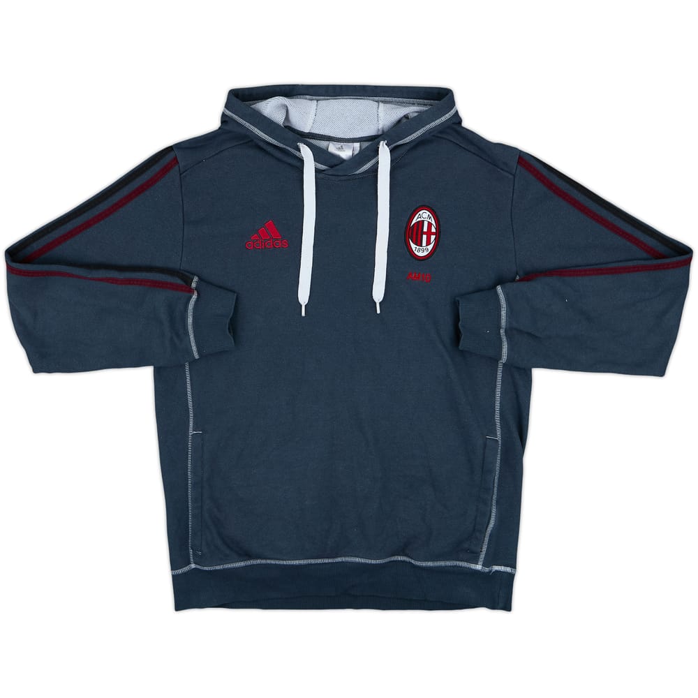 2017-18 AC Milan adidas Hooded Sweat Top - 8/10 - (L)