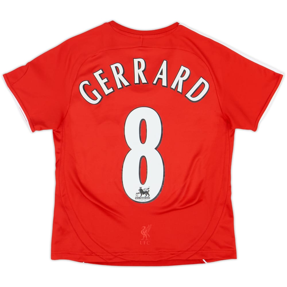 2006-08 Liverpool Home Shirt Gerrard #8 - 8/10 - (Women's M)