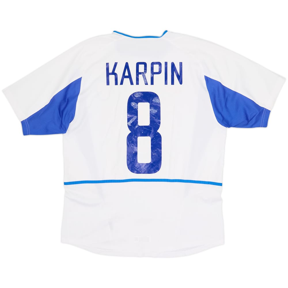 2002-04 Russia Home Shirt Karpin #8 - 6/10 - (M)
