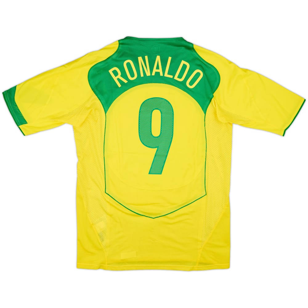 2004-06 Brazil Limited Edition Player Issue Home Shirt 2615/5000 Ronaldo #9 - 7/10 - (L)