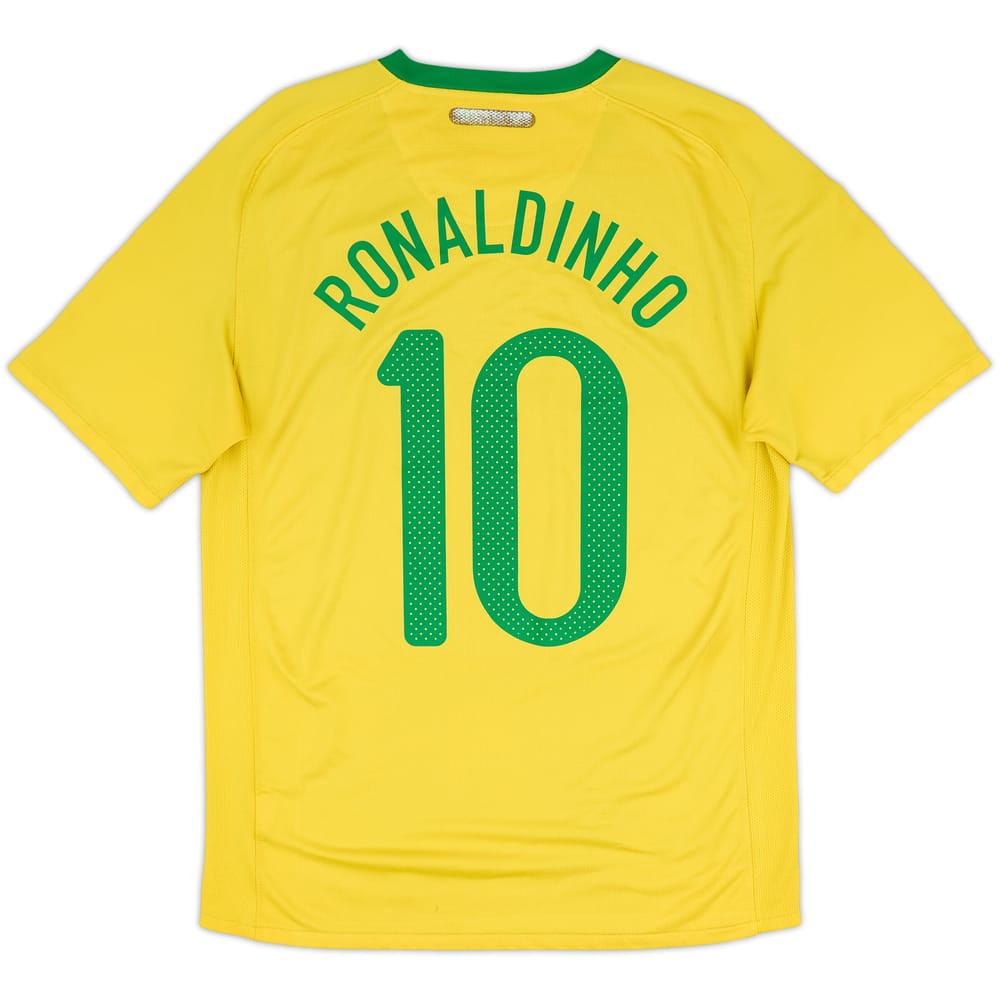 2010-11 Brazil Home Shirt Ronaldinho #10 - 6/10 - (M)
