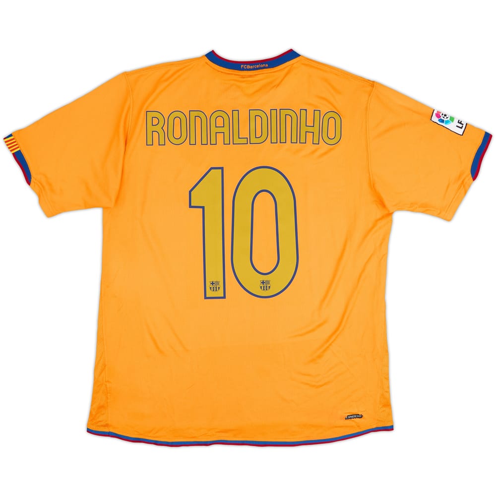 2006-08 Barcelona Away Shirt Ronaldinho #10 - 7/10 - (L)