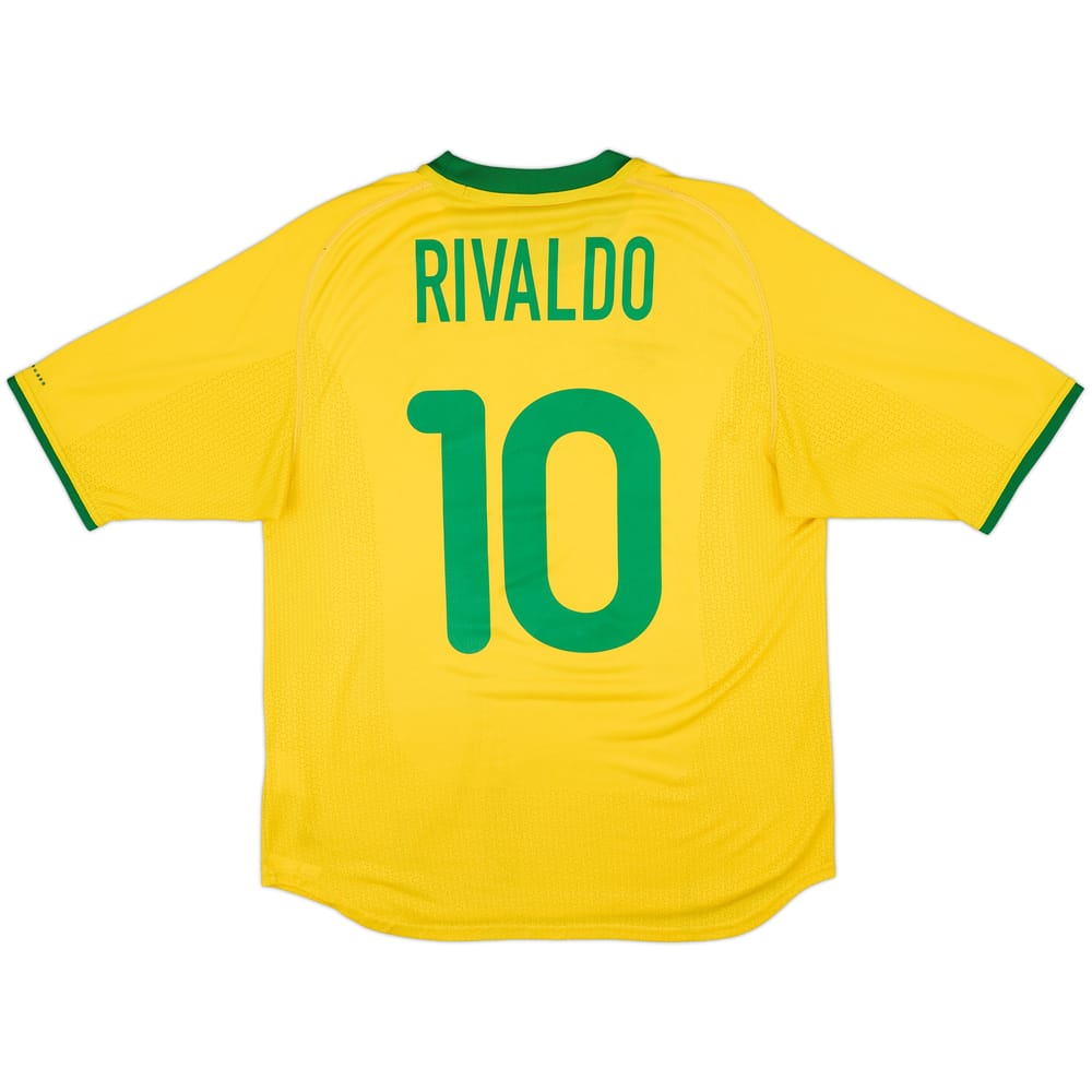 2000-02 Brazil Home Shirt Rivaldo #10 - 6/10 - (L)