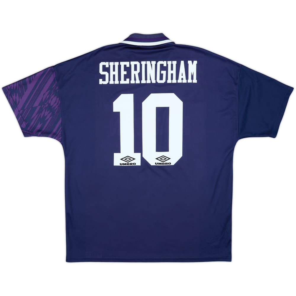 1994-95 Tottenham Away Shirt Sheringham #10 - 7/10 - (XL)