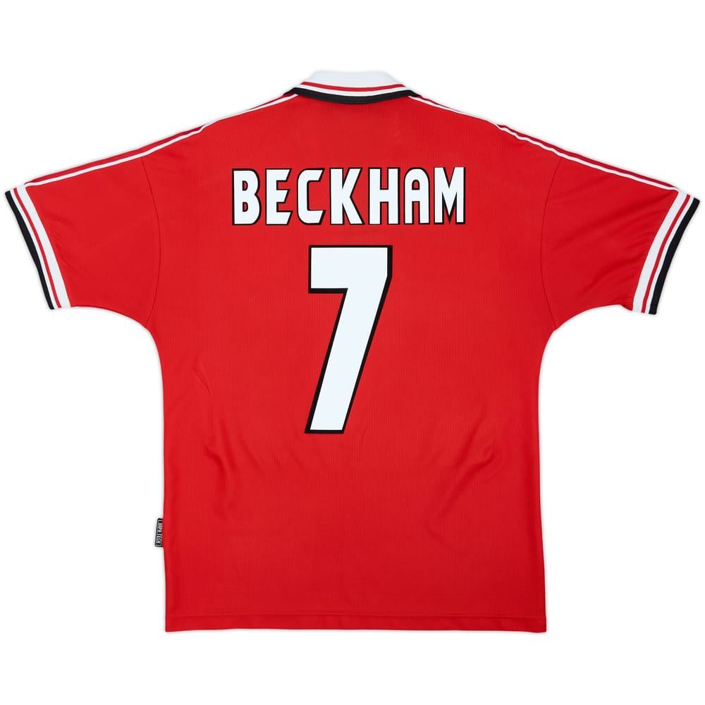 1998-00 Manchester United Home Shirt Beckham #7 - 8/10 - (M)