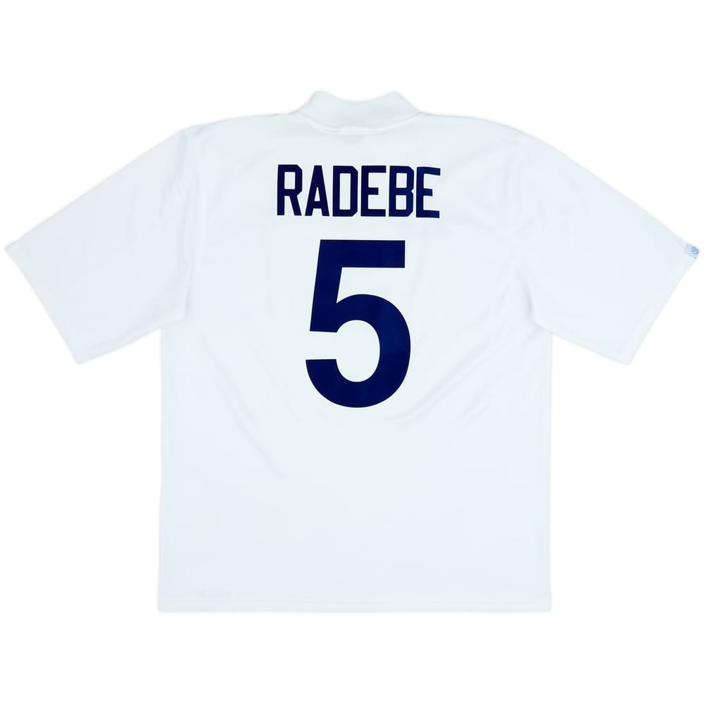 1995-96 Leeds United Home Shirt Radebe #5 - 6/10 - (XL)
