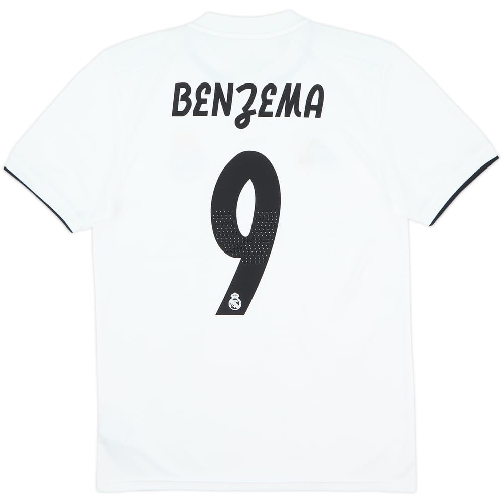 2018-19 Real Madrid Home Shirt Benzema #9 - 6/10 - (S)