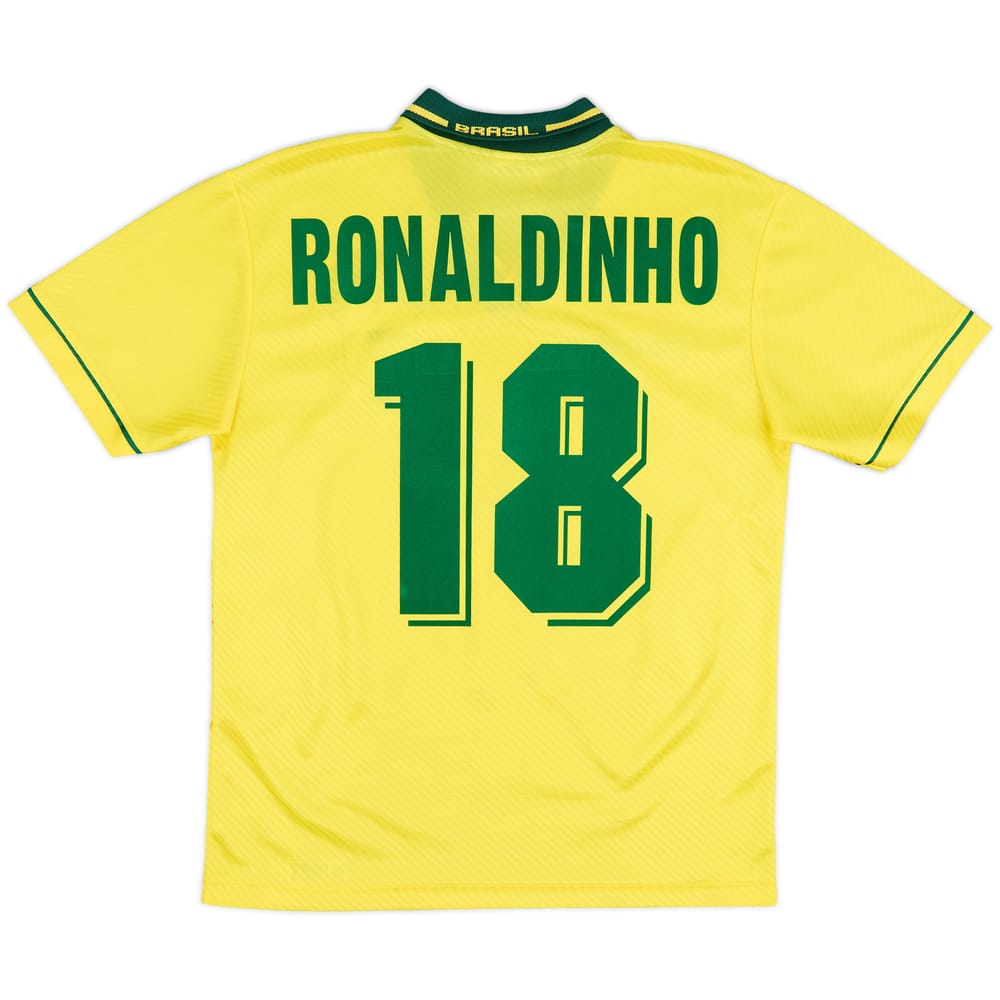 1994 Brazil Home Shirt Ronaldinho #18 - 8/10 - (L)