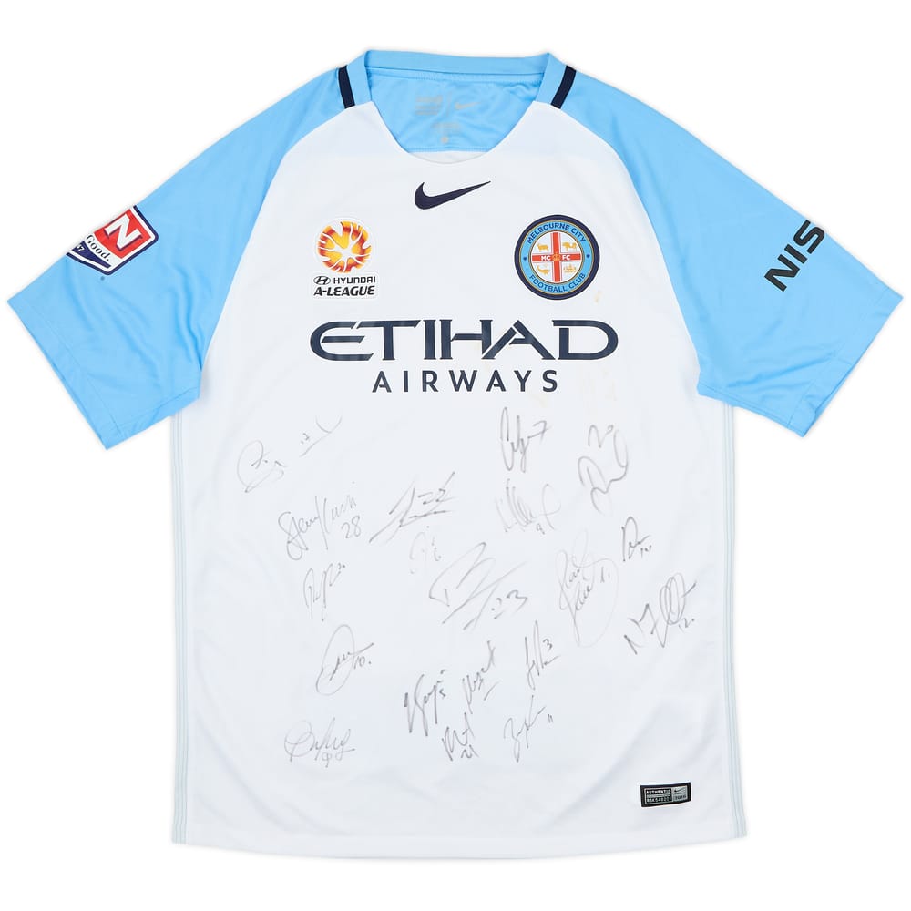 2016-17 Melbourne City Squad Signed Home Shirt - 6/10 - (L)