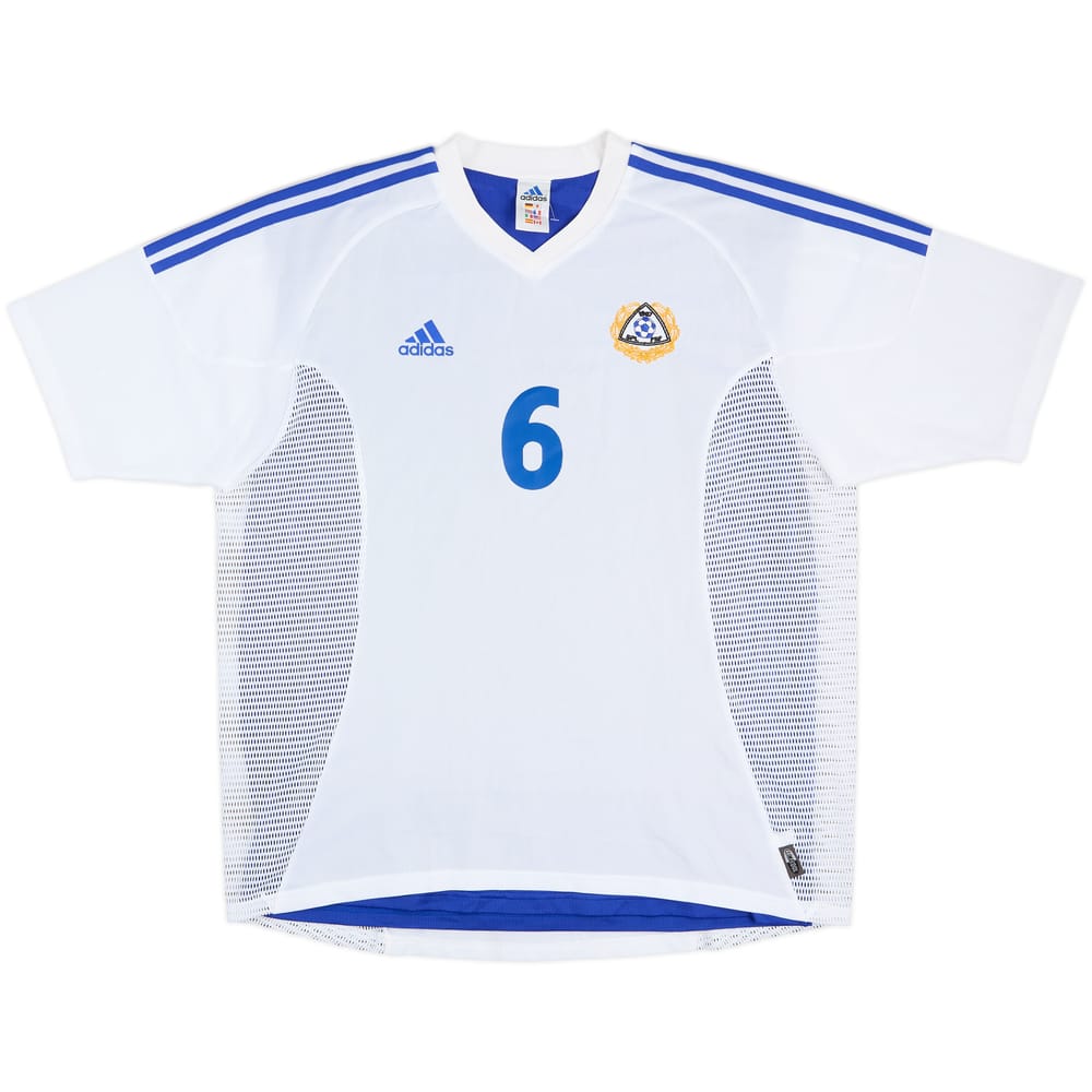2003 Finland Match Worn Home Shirt #6 (Valakari)