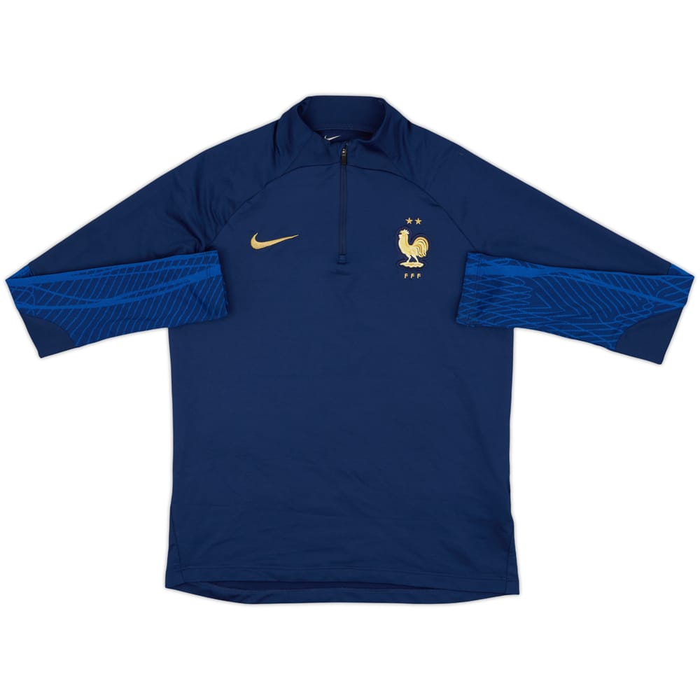 2022-23 France Nike 1/4 Zip Drill Top - 8/10 - (XL.Boys)