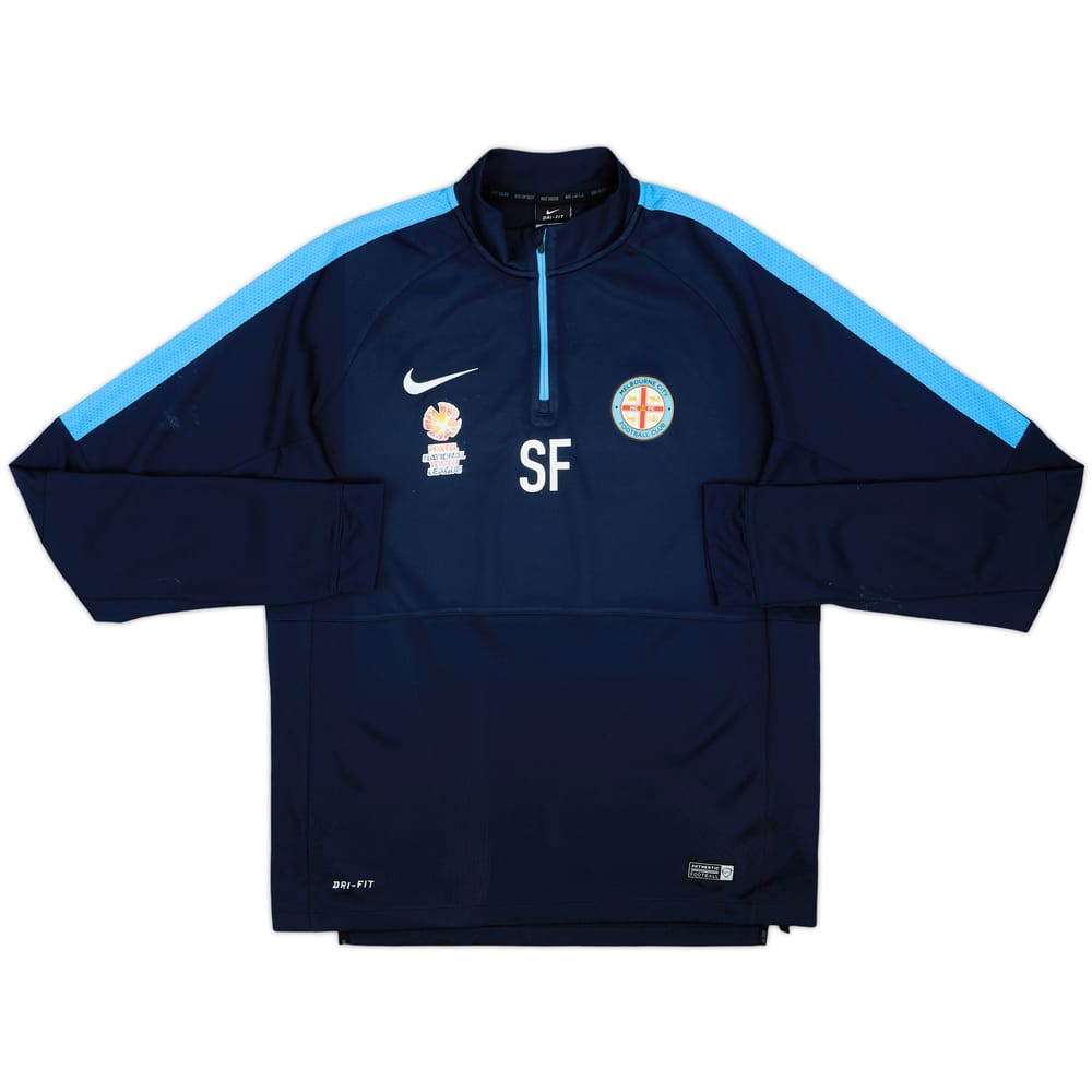 2014-15 Melbourne City Staff Issue Nike 1/4 Zip Drill Top SF - 6/10 - (L)