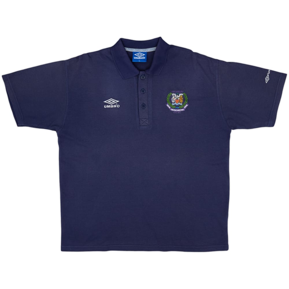 1993-94 Manchester City Umbro Centenary Polo Shirt - 9/10 - (XL)