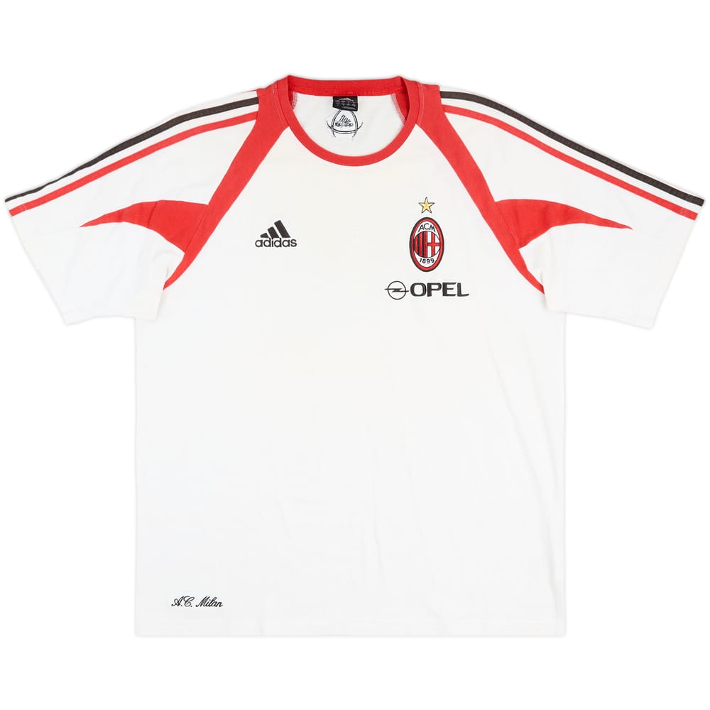 2004-05 AC Milan adidas Cotton Tee - 5/10 - (L/XL)