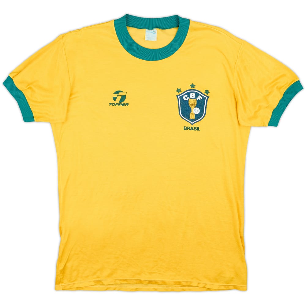 1982-85 Brazil Home Shirt - 8/10 - (L)