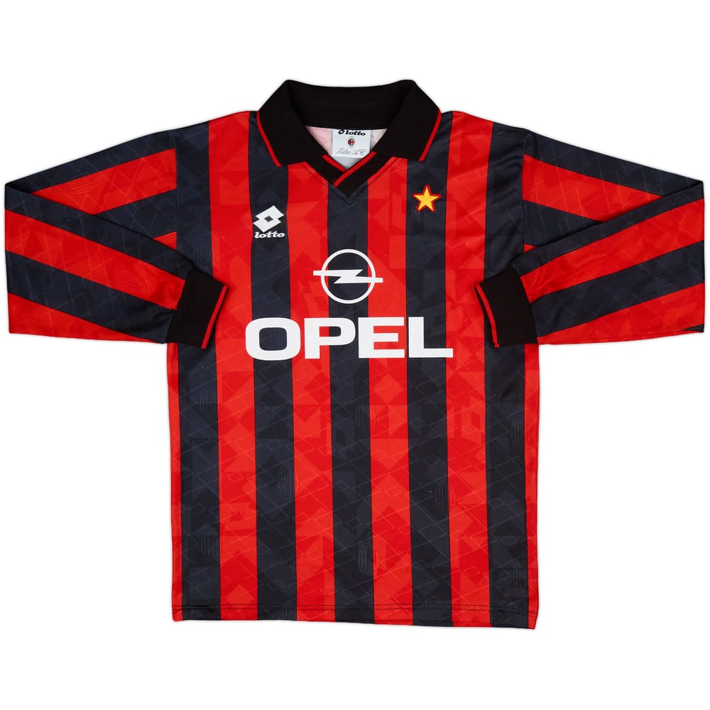 1994-95 AC Milan Home L/S Shirt - 8/10 - (M)