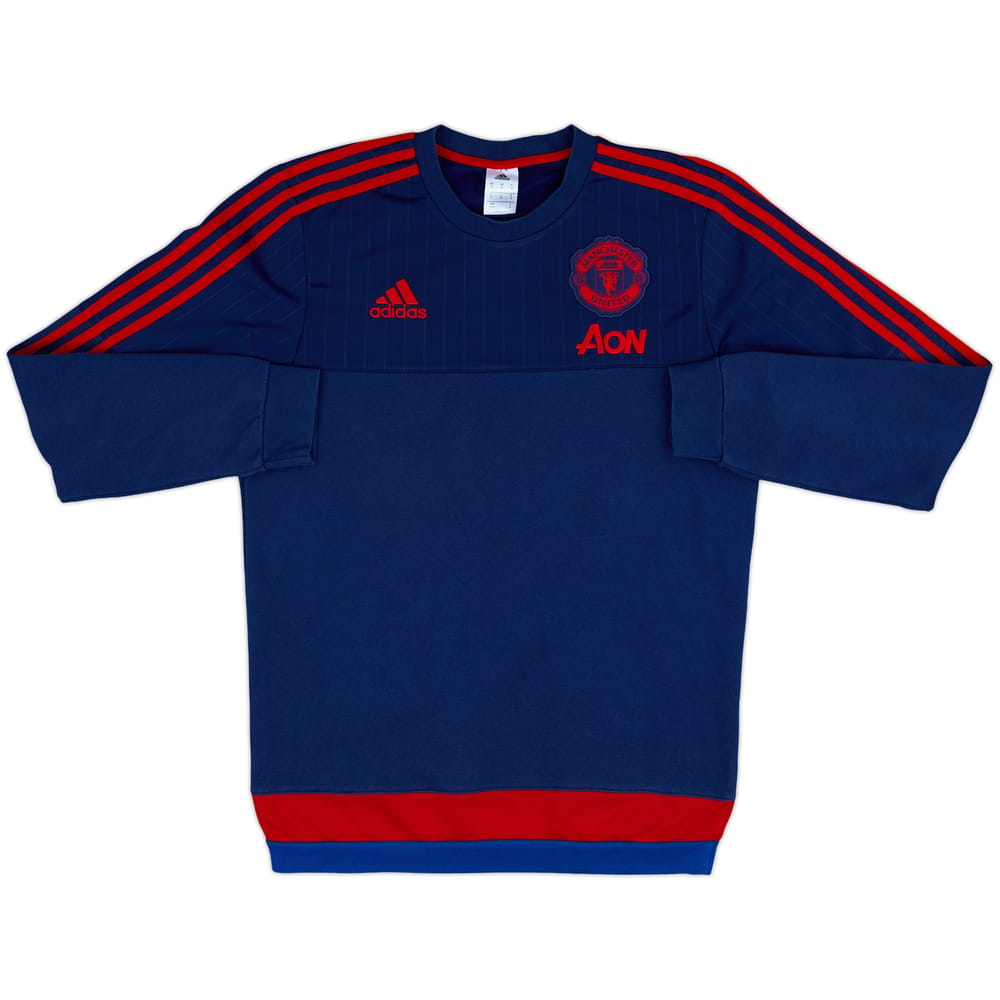2015-16 Manchester United adidas Sweat Top - 8/10 - (M)