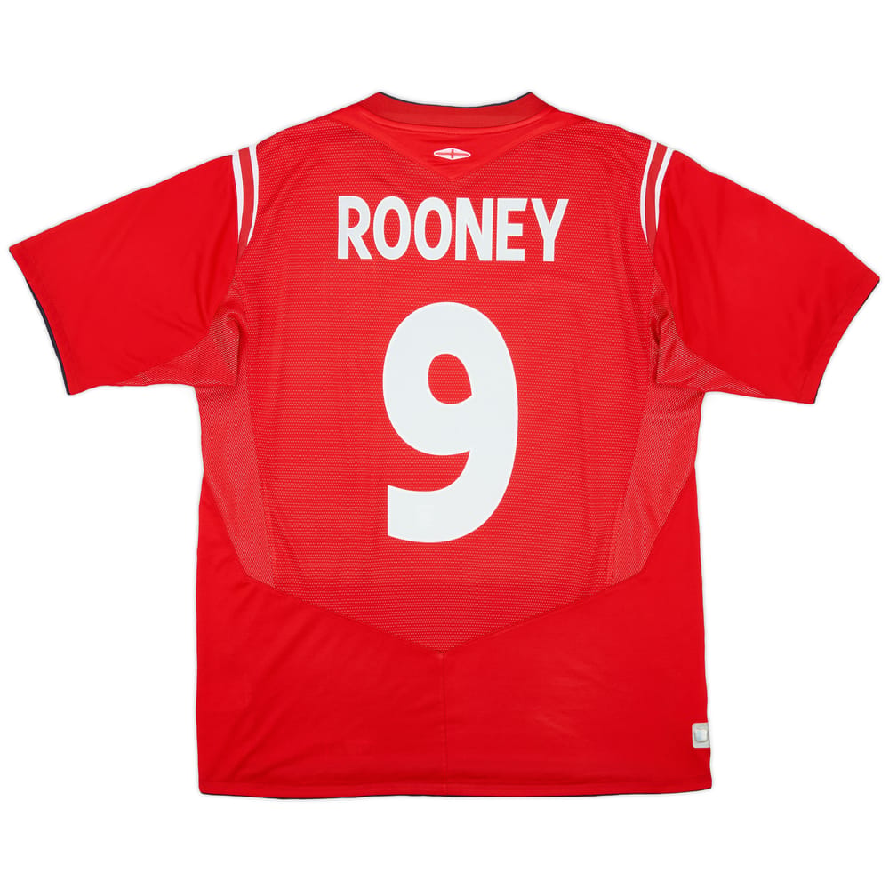 2004-06 England Away Shirt Rooney #9 - 7/10 - (L)