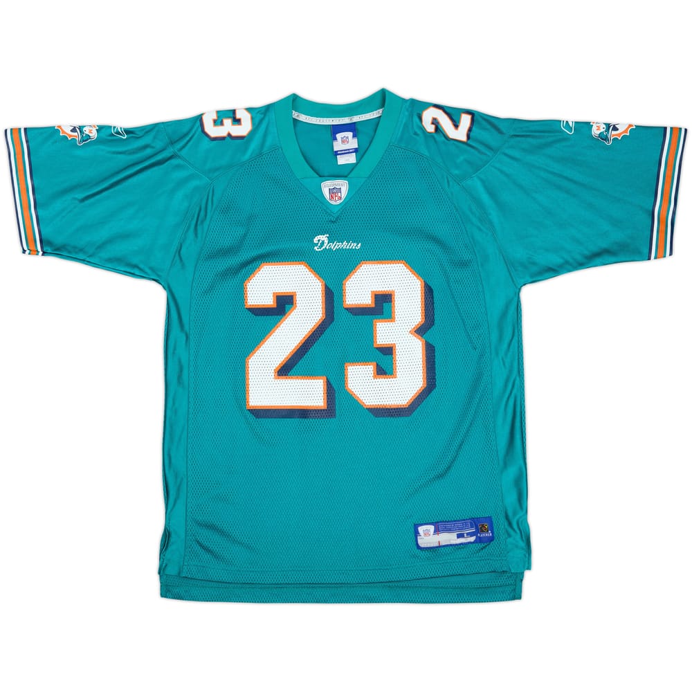 2005-06 Miami Dolphins Brown #23 Reebok On Field Home Jersey - 9/10 - (L)