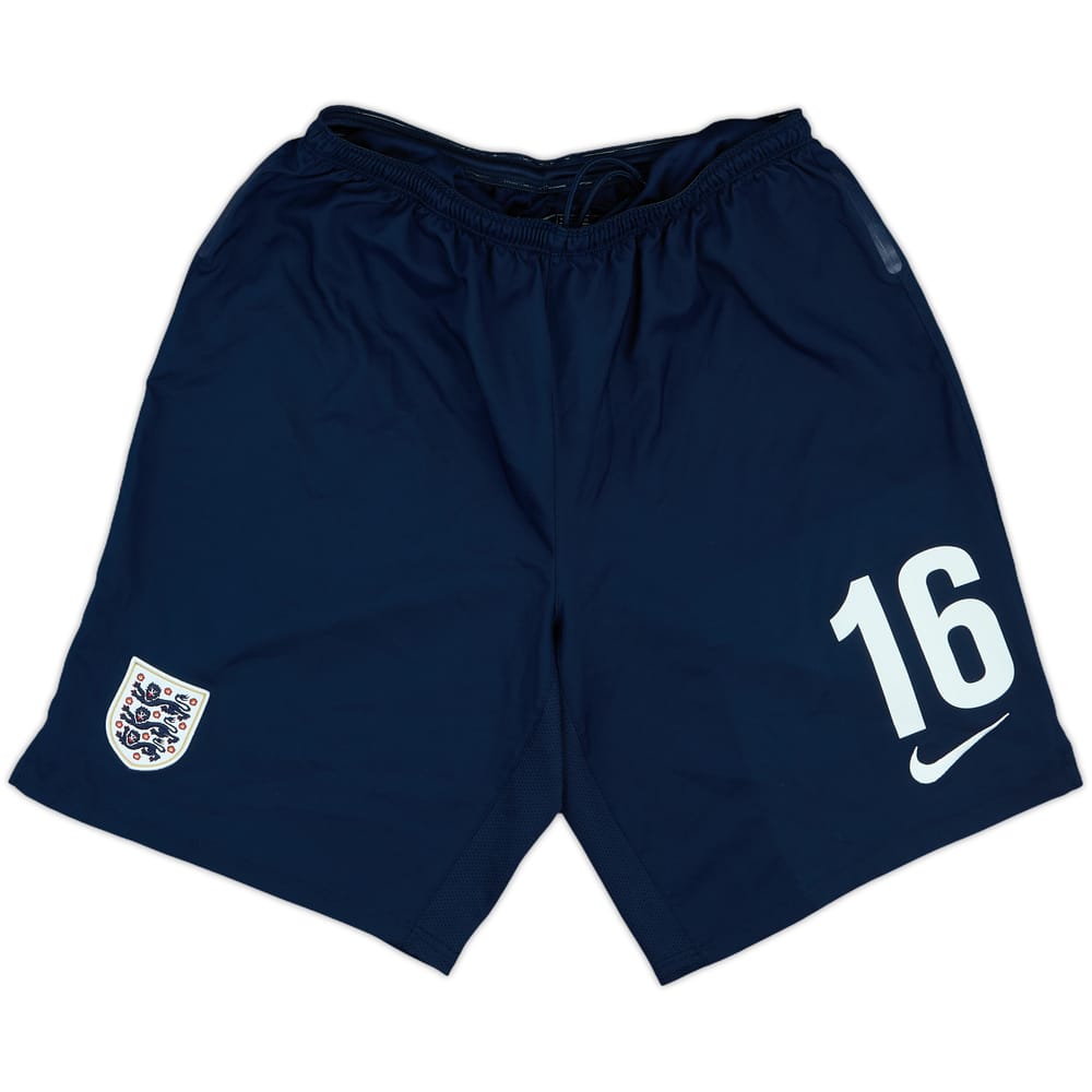 2013-14 England Player Issue Home Shorts #16 - 8/10 - (L)